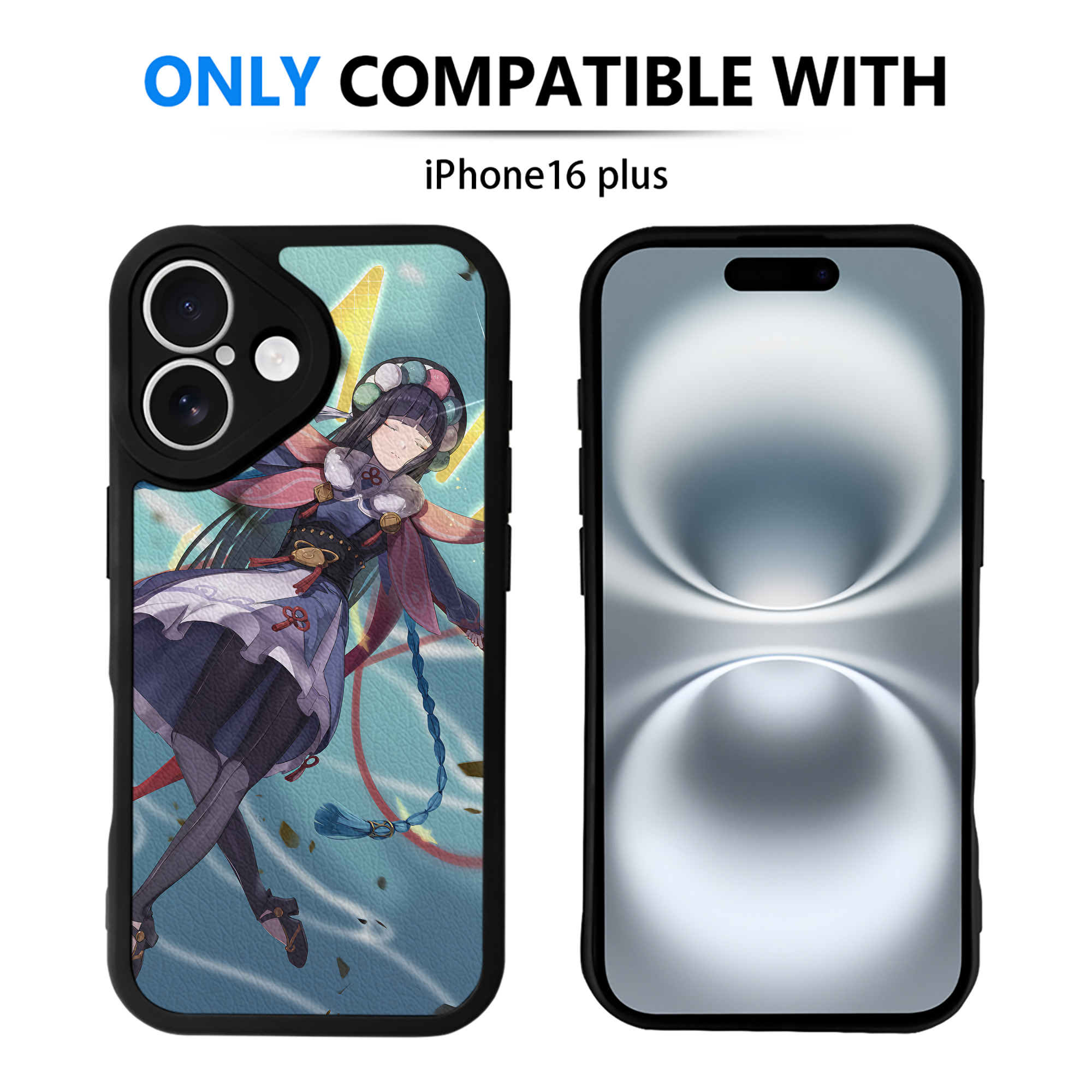 げんし神 genshin 【iPhone 16シリーズ対応】シリコンスマホケース（レザー調） 材質：シリコン